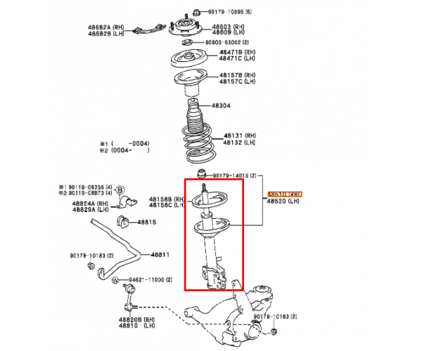 Амортизатор передній Toyota Gaia / Nadia / Ipsum 48510-80242 — купуйте за вигідною ціною в Києві, Україні - toyox.com.ua Амортизатор передній Toyota Gaia / Nadia / Ipsum 48510-80242 — купуйте за вигідною ціною в Києві, Україні - toyox.com.ua