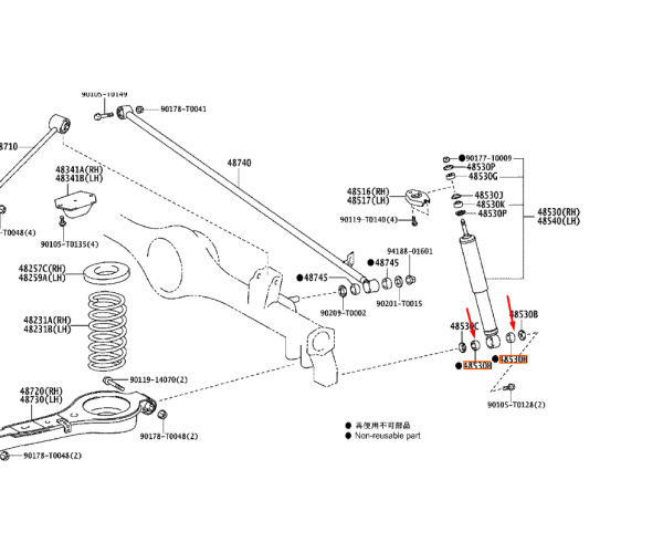 Втулка заднього амортизатора Toyota 90385-T0004