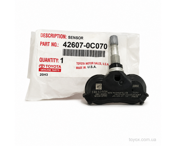 Датчик тиску в колесі Toyota 42607-0C070 Датчик тиску в колесі Toyota 42607-0C070