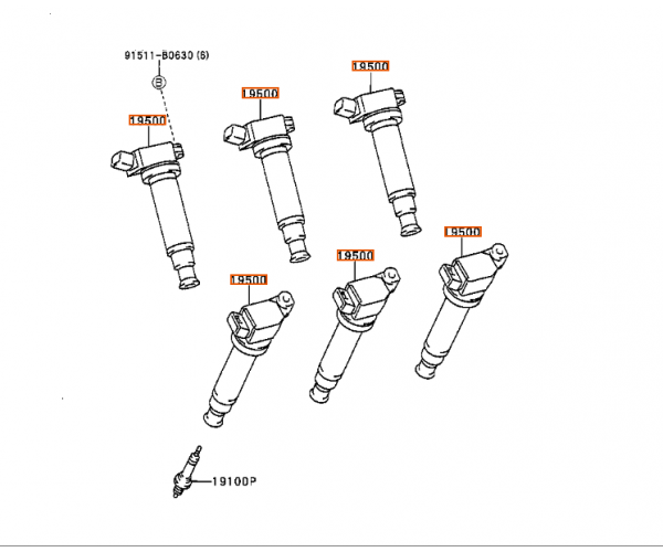 Котушка запалювання Toyota / Lexus 90919-02234 Котушка запалювання Toyota / Lexus 90919-02234