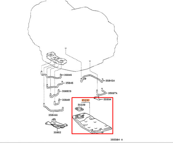 Фільтр коробки передач автомат Toyota 35330-33030 для Toyota Camry, Avalon, Sienna, Lexus ES300
