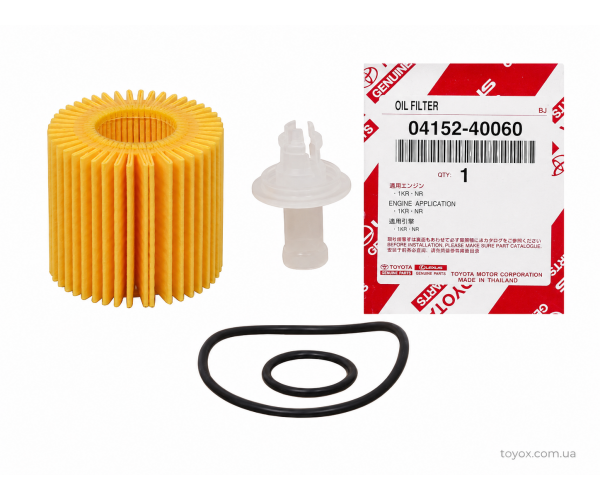 Фільтр масляний двигуна Toyota 04152-40060 картридж для Toyota Yaris, Corolla, Auris, iQ, Verso-S — купуйте за вигідною ціною в Києві, Україні - toyox.com.ua