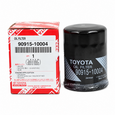 Масляний фільтр двигуна Toyota Lexus 90915-10004 Оригінальний масляний фільтр Toyota Lexus 90915-10004 — загальний вигляд