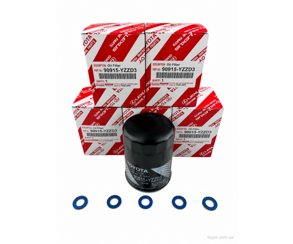 Фільтр масляний двигуна Toyota / Lexus 90915-YZZD3 для Lexus LS/GS/SC, Toyota Land Cruiser, Hilux, Tacoma — купуйте за вигідною ціною в Києві, Україні - toyox.com.ua
