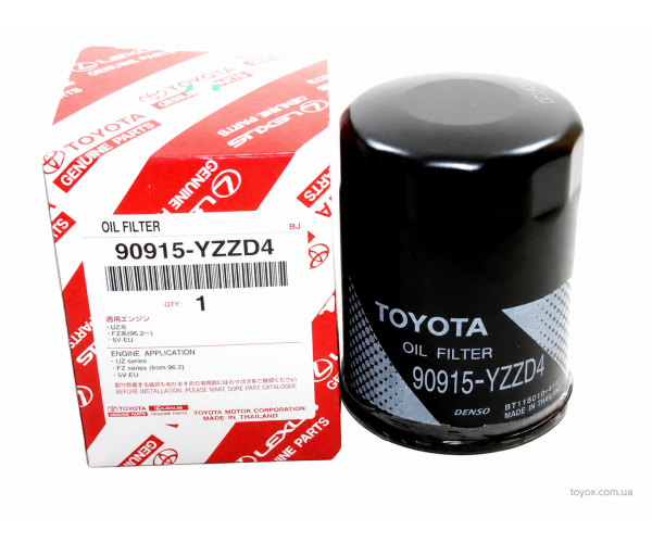 Фільтр масляний двигуна Toyota / Lexus 90915-YZZD3 для Lexus LS/GS/SC, Toyota Land Cruiser, Hilux, Tacoma — купуйте за вигідною ціною в Києві, Україні - toyox.com.ua