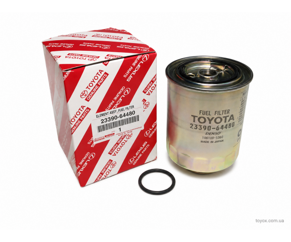 Фільтр паливний дизельний під капотом Toyota 23390-64480 для Toyota Corolla, Hilux, Hiace, Land Cruiser Prado — купуйте за вигідною ціною в Києві, Україні - toyox.com.ua