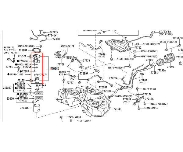 Паливний фільтр у баку Toyota / Lexus 77024-50021 для Lexus LS460, LS600h, Toyota Century — купуйте за вигідною ціною в Києві, Україні - toyox.com.ua