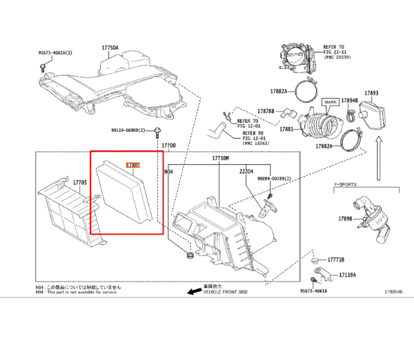 Фільтр повітряний двигуна Lexus RX, Toyota Highlander, Lexus LFA 17801-0P090 — купуйте за вигідною ціною в Києві, Україні - toyox.com.ua