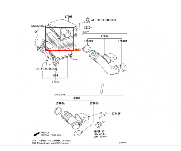 Фільтр повітряний двигуна Toyota Tacoma, Tundra, Sequoia 17801-0P100 — купуйте за вигідною ціною в Києві, Україні - toyox.com.ua