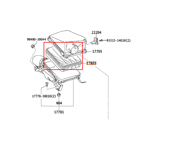 Фільтр повітряний двигуна Toyota Land Cruiser 200, Tundra, Lexus LX / LS 17801-0S010 — купуйте за вигідною ціною в Києві, Україні - toyox.com.ua