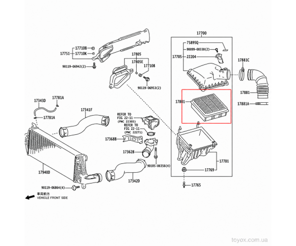 Фільтр повітряний двигуна Toyota Land Cruiser 300 17801-31180 — купуйте за вигідною ціною в Києві, Україні - toyox.com.ua Фільтр повітряний двигуна Toyota Land Cruiser 300 17801-31180 — купуйте за вигідною ціною в Києві, Україні - toyox.com.ua