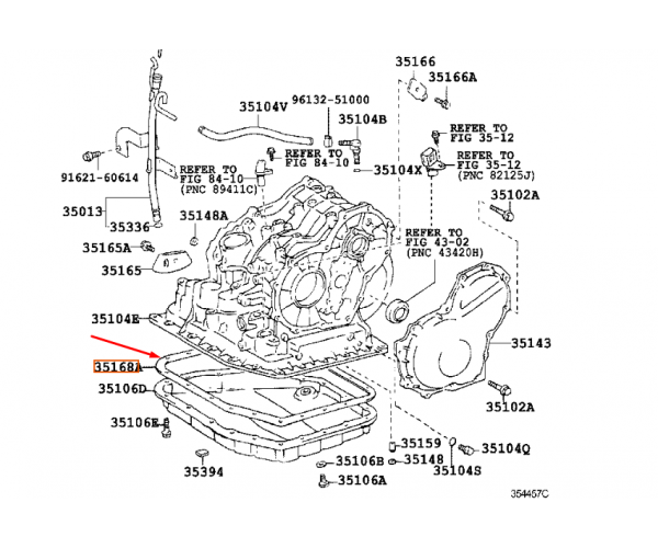 Прокладка піддона АКПП Toyota 35168-12060 Прокладка піддона АКПП Toyota 35168-12060