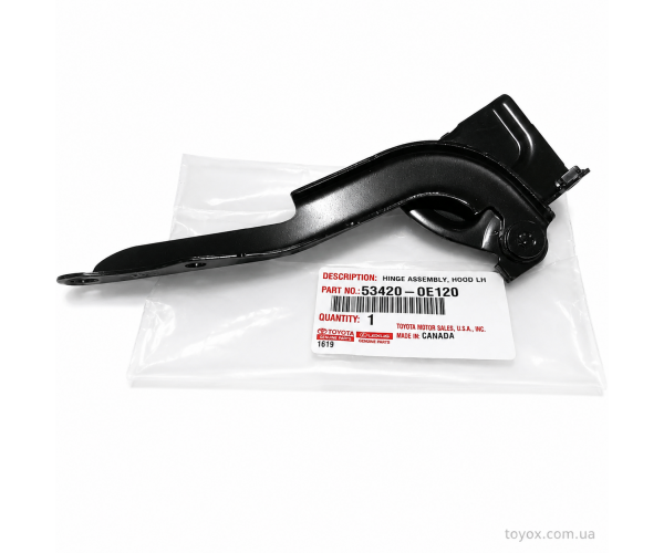 Петля капота ліва Toyota Highlander / Kluger 53420-0E120 Петля капота ліва Toyota Highlander / Kluger 53420-0E120