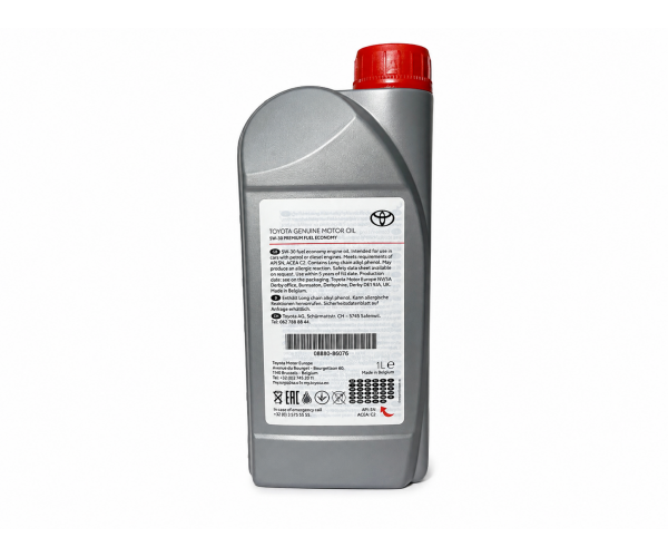 Моторна олива Toyota Premium Fuel Economy 5W-30 SN C2 1 л 08880-86076 — купуйте за вигідною ціною в Києві, Україні - toyox.com.ua