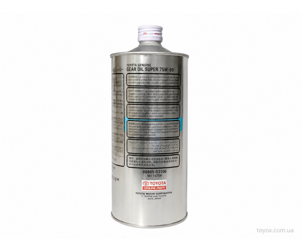 Олива трансмісійна Toyota Hypoid Super Gear Oil 75W-90 GL-5 1л 08885-03106 — купуйте за вигідною ціною в Києві, Україні - toyox.com.ua Олива трансмісійна Toyota Hypoid Super Gear Oil 75W-90 GL-5 1л 08885-03106 — купуйте за вигідною ціною в Києві, Україні - toyox.com.ua