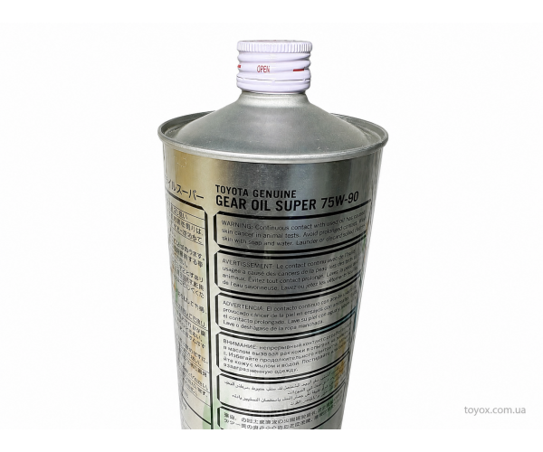 Олива трансмісійна Toyota Hypoid Super Gear Oil 75W-90 GL-5 1л 08885-03106 — купуйте за вигідною ціною в Києві, Україні - toyox.com.ua Олива трансмісійна Toyota Hypoid Super Gear Oil 75W-90 GL-5 1л 08885-03106 — купуйте за вигідною ціною в Києві, Україні - toyox.com.ua