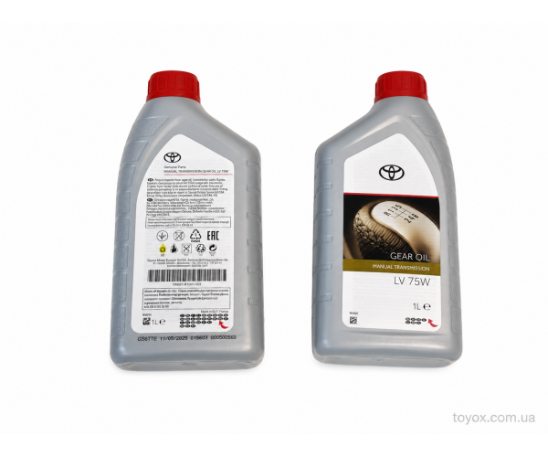 Олива трансмісійна Toyota Gear Oil LV 75W GL-4 1л 08885-81001 для МКПП — купуйте за вигідною ціною в Києві, Україні - toyox.com.ua