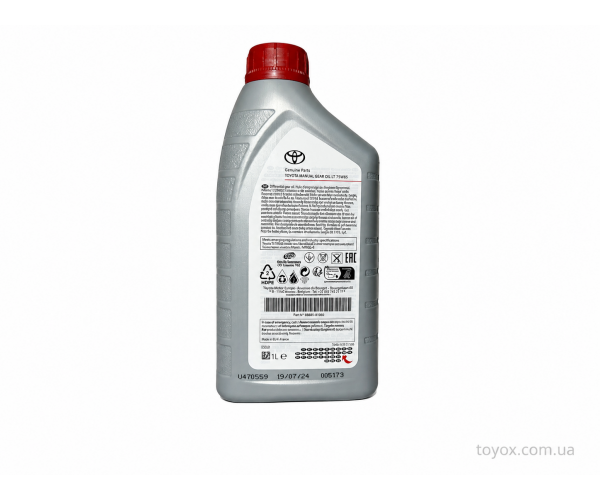 Олива трансмісійна Toyota Differential Gear Oil LT 75W-85 GL-5 1л 08885-81060 для диференціала — купуйте за вигідною ціною в Києві, Україні - toyox.com.ua Олива трансмісійна Toyota Differential Gear Oil LT 75W-85 GL-5 1л 08885-81060 для диференціала — купуйте за вигідною ціною в Києві, Україні - toyox.com.ua