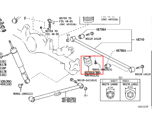 Відбійник задньої підвіски Toyota Land Cruiser Prado 120, 4Runner / Lexus GX470 48306-60201