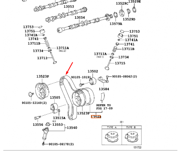 Ремінь ГРМ Toyota / Lexus 1MZ-FE, 3MZ-FE 13568-YZZ10 Ремінь ГРМ Toyota / Lexus 1MZ-FE, 3MZ-FE 13568-YZZ10