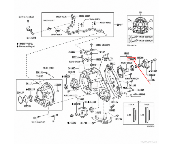 Сальник роздаткової коробки на задній кардан Toyota 90311-41007 для Prado 120/150, 4Runner, Hilux, Tacoma, FJ Cruiser, GX470, GX460, Land Cruiser — купуйте за вигідною ціною в Києві, Україні - toyox.com.ua