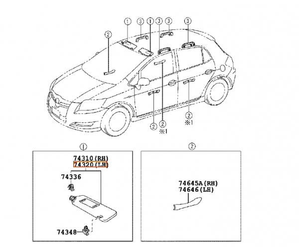 Козирок сонцезахисний лівий Toyota 74320-02640-B1 для Toyota Auris / Auris Hybrid, колір LT.GRAY — купуйте за вигідною ціною в Києві, Україні - toyox.com.ua Козирок сонцезахисний лівий Toyota 74320-02640-B1 для Toyota Auris / Auris Hybrid, колір LT.GRAY — купуйте за вигідною ціною в Києві, Україні - toyox.com.ua