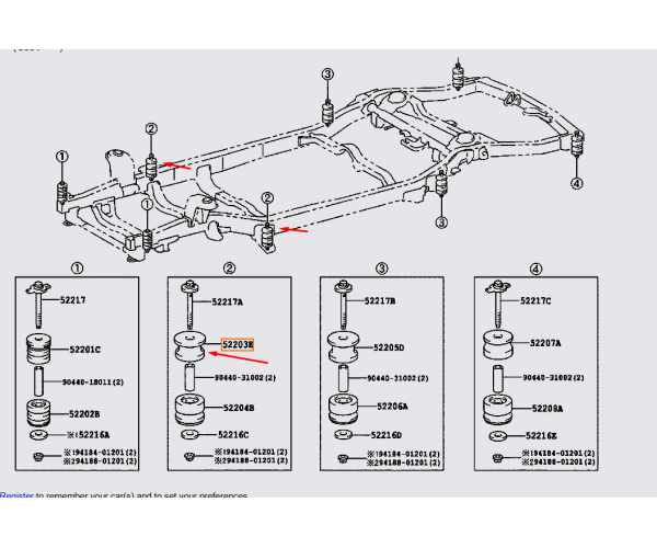 Подушка рами кузова Toyota 52203-35210 для Prado 120, GX470, 4Runner, FJ Cruiser — купуйте за вигідною ціною в Києві, Україні - toyox.com.ua Подушка рами кузова Toyota 52203-35210 для Prado 120, GX470, 4Runner, FJ Cruiser — купуйте за вигідною ціною в Києві, Україні - toyox.com.ua