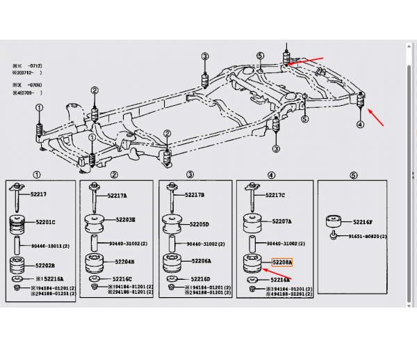 Подушка рами кузова Toyota 52208-35050 для Prado 120/150, GX470, GX460, 4Runner, FJ Cruiser — купуйте за вигідною ціною в Києві, Україні - toyox.com.ua Подушка рами кузова Toyota 52208-35050 для Prado 120/150, GX470, GX460, 4Runner, FJ Cruiser — купуйте за вигідною ціною в Києві, Україні - toyox.com.ua