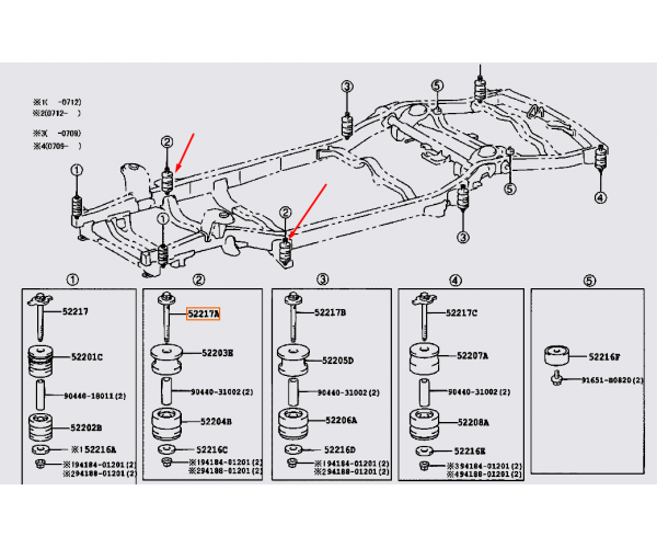 Болт кріплення подушок рами Toyota 52217-35191 перед 2 ряд для Prado 120/150, GX470, GX460, 4Runner, FJ Cruiser Болт кріплення подушок рами Toyota 52217-35191 перед 2 ряд для Prado 120/150, GX470, GX460, 4Runner, FJ Cruiser