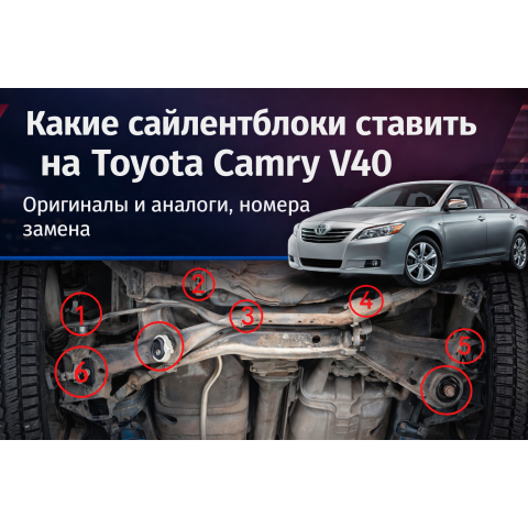 Які сайлентблоки встановлювати на Toyota Camry V30 40 50 – правильний підбір оригіналів та аналогів