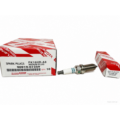 Свічка запалювання іридієва Toyota 90919-01259 FK16HRA8.4 для Toyota Camry, RAV4, Lexus ES/NX Свічка запалювання іридієва Toyota 90919-01259 FK16HRA8.4 для Toyota Camry, RAV4, Lexus ES/NX