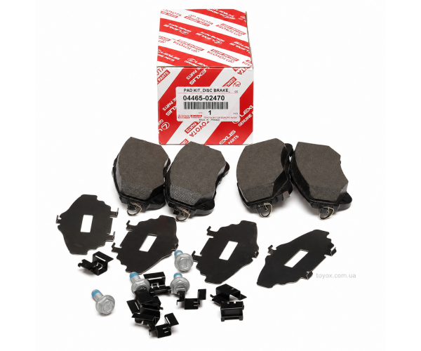 Комплект передніх гальмівних колодок Toyota Corolla / Yaris 04465-02470 — загальний вигляд