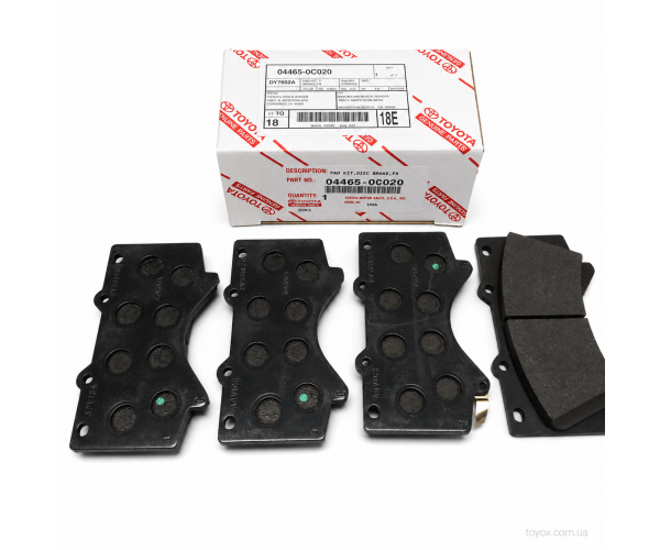 Колодки гальмівні передні Toyota / Lexus 04465-0C020 — основне фото товару