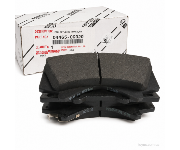 Колодки гальмівні передні Toyota / Lexus 04465-0C020 комплект Колодки гальмівні передні Toyota / Lexus 04465-0C020 комплект