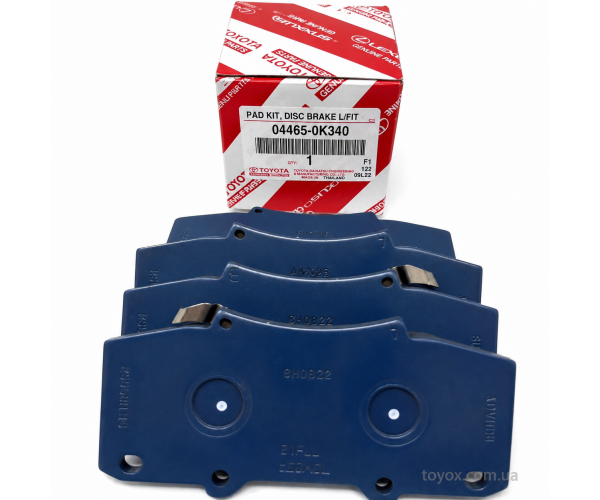 Передні гальмівні колодки Toyota Hilux 04465-0K340 Передні гальмівні колодки Toyota Hilux 04465-0K340