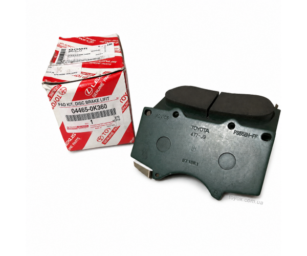 Передні гальмівні колодки Toyota Hilux Revo 04465-0K360 Передні гальмівні колодки Toyota Hilux Revo 04465-0K360