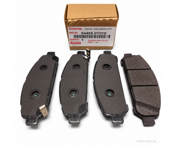 Передні гальмівні колодки Toyota Venza 04465-0T010 Передні гальмівні колодки Toyota Venza 04465-0T010