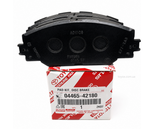 Передні гальмівні колодки Toyota 04465-42180 ADVICS Передні гальмівні колодки Toyota 04465-42180 ADVICS