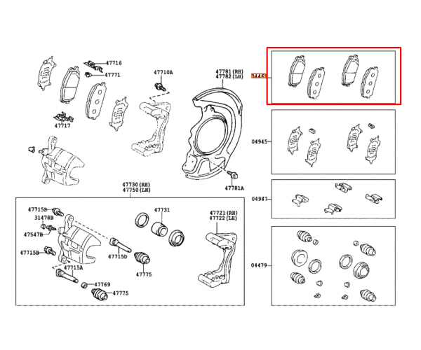 Колодки гальмівні передні Toyota 04465-48100 — купуйте за вигідною ціною в Києві, Україні - toyox.com.ua Колодки гальмівні передні Toyota 04465-48100 — купуйте за вигідною ціною в Києві, Україні - toyox.com.ua