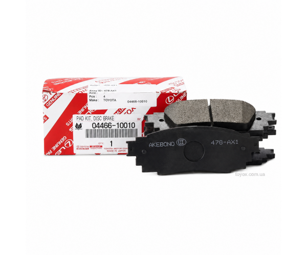 Комплект задніх гальмівних колодок Toyota C-HR 04466-10010 — загальний вигляд
