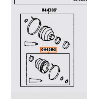 Пильовики півосі, комплект TOYOTA 0443707040 Пильовики півосі, комплект TOYOTA 0443707040