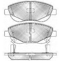 Колодки передні гальмові, комплект TOYOTA 0446505300