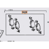Колодки дискового гальма TOYOTA 0446602292 Колодки дискового гальма TOYOTA 0446602292