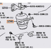 Опора переднього двигуна TOYOTA 1236130143 Toyota Prado 150 Diesel