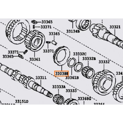 Кільце синхронізатора TOYOTA 3303817010- купуйте за вигідною ціною в Києві, Україні - toyox.com.ua