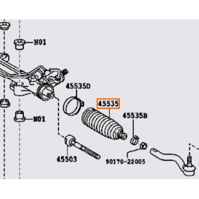 Пильовик рульової тяги TOYOTA 4553560021- купуйте за вигідною ціною в Києві, Україні - toyox.com.ua