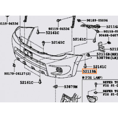 Бампер передній TOYOTA 521190K949- купуйте за вигідною ціною в Києві, Україні - toyox.com.ua