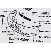 Бампер передній TOYOTA 5211913907 Бампер передній TOYOTA 5211913907