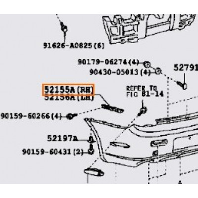 Кронштейн бампера TOYOTA 5215524010- купуйте за вигідною ціною в Києві, Україні - toyox.com.ua