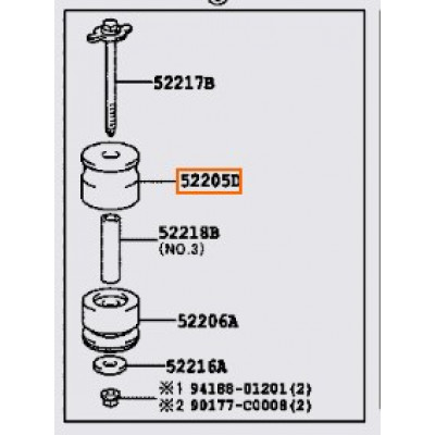Подушка рами кузова TOYOTA 5220560030- купуйте за вигідною ціною в Києві, Україні - toyox.com.ua